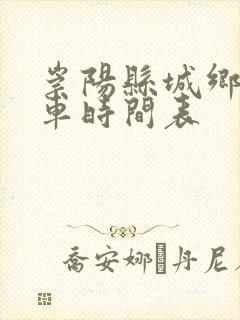 崇阳县城乡公交车时间表