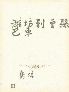 潍坊到曹县的大巴车