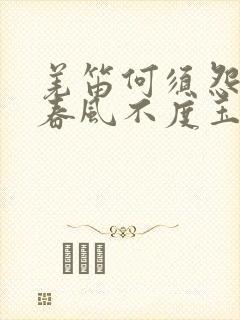 羌笛何须怨杨柳春风不度玉门关表达的