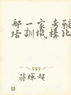 哪一家考雅思的培训机构比较好