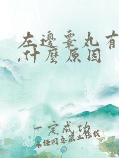 左边睾丸有点疼,什么原因