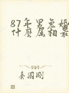 87年男兔婚配什么属相最佳