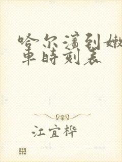 哈尔滨到嫩江火车时刻表