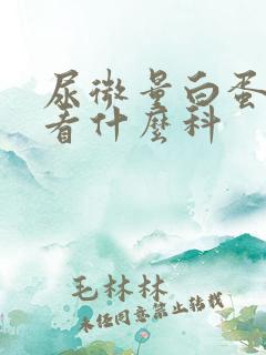 尿微量白蛋白高看什么科