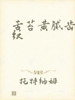 舌苔黄腻齿痕裂纹