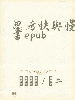 思考快与慢电子书epub
