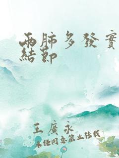 两肺多发实性微结节