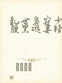 乱世枭宠少帅的腹黑逃妻精品小说