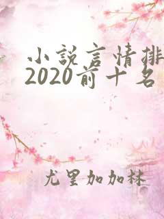小说言情排行榜2020前十名