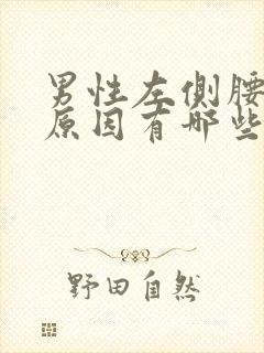 男性左侧腰痛的原因有哪些