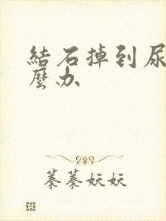 结石掉到尿里怎么办