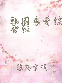 韩国恋爱综艺宋智雅