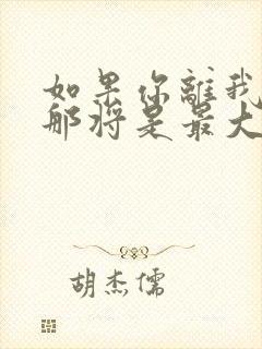 如果你离我而去那将是最大的悲剧