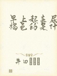 早上起来尿是红褐色的是什么原因