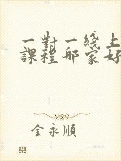 一对一线上英语课程哪家好