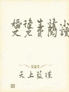 婚后生情小说全文免费阅读