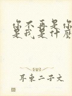 你不再是你我还是我是什么歌