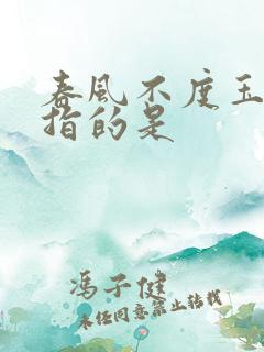 春风不度玉门关指的是