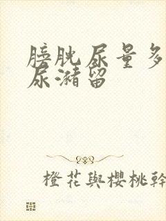 膀胱尿量多少算尿潴留