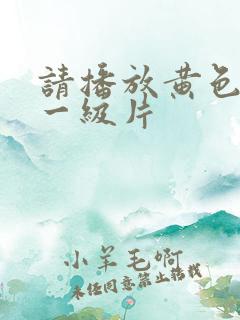 请播放黄色录像一级片