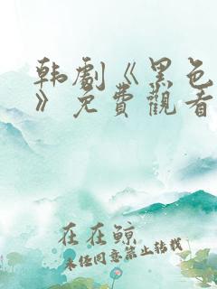 韩剧《黑色狂欢》免费观看全集