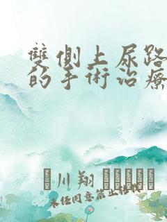 双侧上尿路结石的手术治疗原则