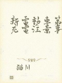 新电动车第一次充电注意事项