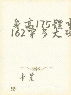 身高175体重162穿多大码衣服