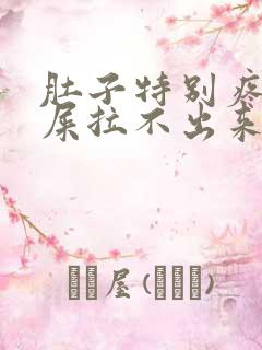 肚子特别疼想拉屎拉不出来怎么回事