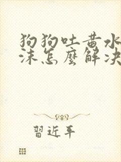 狗狗吐黄水带泡沫怎么解决