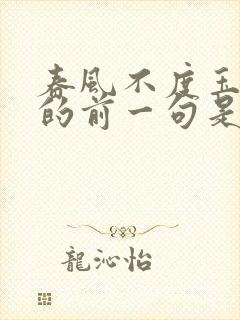 春风不度玉门关的前一句是