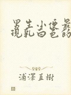 男生小便最后出现乳白色的是什么原因