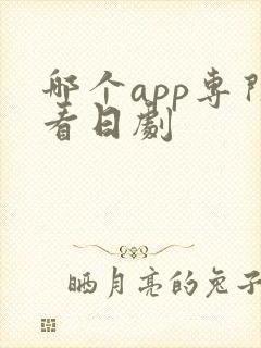 哪个app专门看日剧