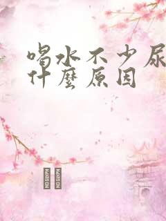 喝水不少尿少是什么原因