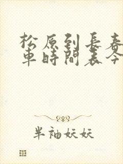 松原到长春的客车时间表今天