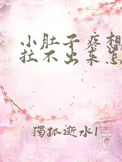 小肚子疼想拉屎拉不出来怎么回事