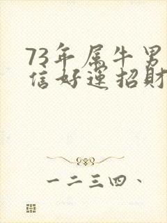 73年属牛男微信好运招财头像