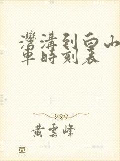 湾沟到白山的客车时刻表