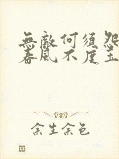 无敌何须怨杨柳春风不度玉门关的意思