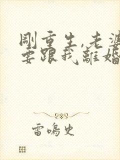 刚重生,老婆就要跟我离婚阅读全集