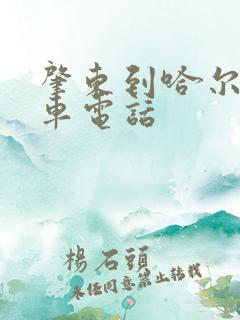 肇东到哈尔滨客车电话