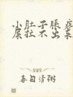 小肚子胀疼想拉屎拉不出来怎么回事