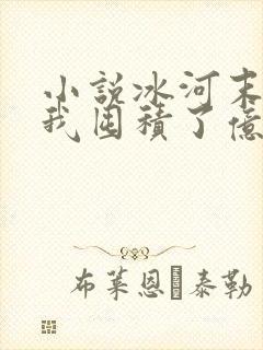 小说冰河末世:我囤积了亿亿万物资