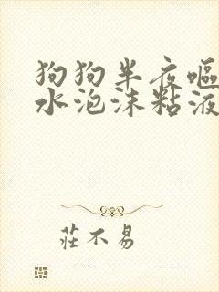 狗狗半夜呕吐黄水泡沫粘液