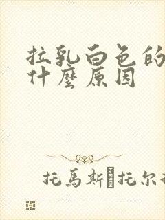 拉乳白色的尿是什么原因