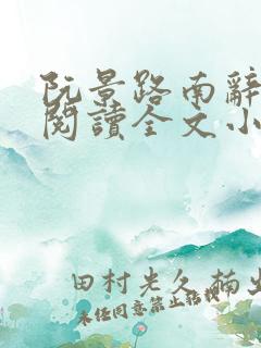 阮景路南辞免费阅读全文小说