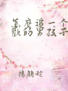 怎么追一个 喜欢的男孩子