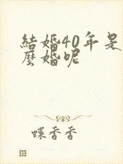 结婚40年是什么婚呢
