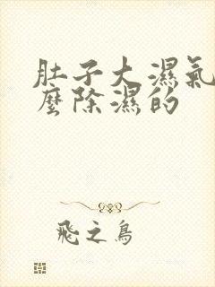 肚子大湿气重怎么除湿的