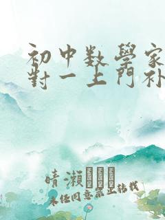 初中数学家教一对一上门补课辅导